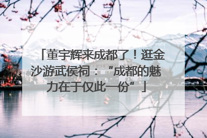 董宇辉来成都了！逛金沙游武侯祠：“成都的魅力在于仅此一份”