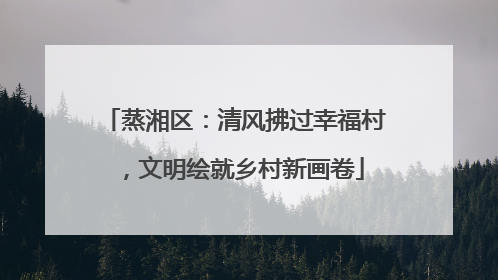 蒸湘区：清风拂过幸福村，文明绘就乡村新画卷