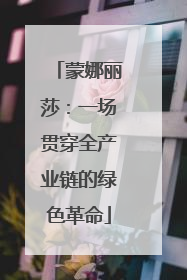 蒙娜丽莎：一场贯穿全产业链的绿色革命
