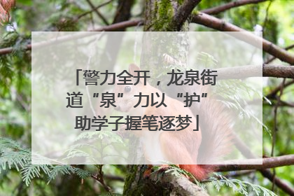 警力全开，龙泉街道“泉”力以“护”助学子握笔逐梦