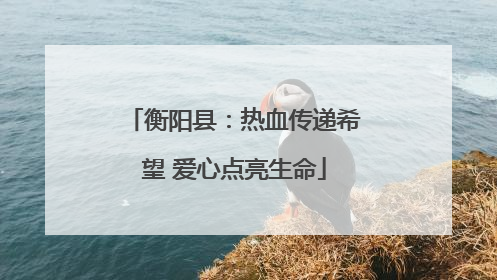衡阳县：热血传递希望 爱心点亮生命
