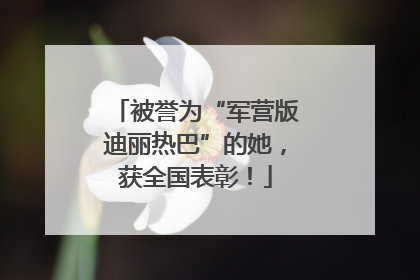 被誉为“军营版迪丽热巴”的她，获全国表彰！