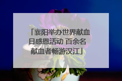 襄阳举办世界献血日感恩活动 百余名献血者畅游汉江