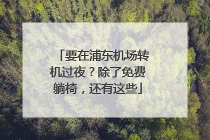 要在浦东机场转机过夜？除了免费躺椅，还有这些