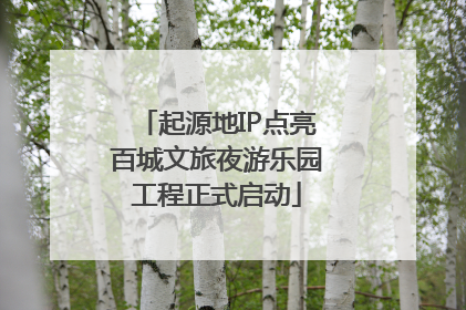 起源地IP点亮百城文旅夜游乐园工程正式启动