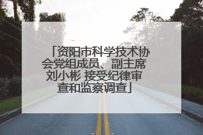 资阳市科学技术协会党组成员、副主席刘小彬 接受纪律审查和监察调查