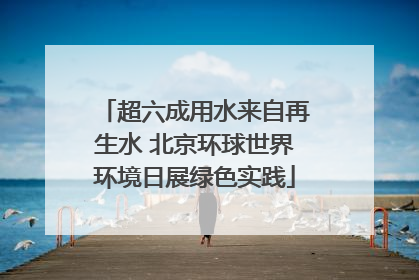 超六成用水来自再生水 北京环球世界环境日展绿色实践