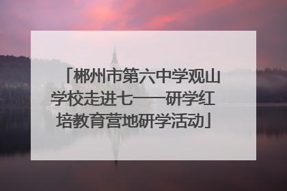 郴州市第六中学观山学校走进七一一研学红培教育营地研学活动