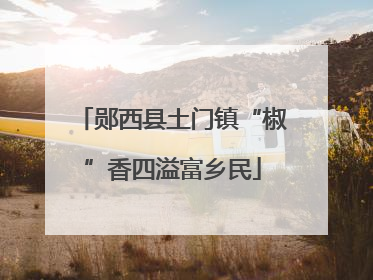 郧西县土门镇“椒”香四溢富乡民