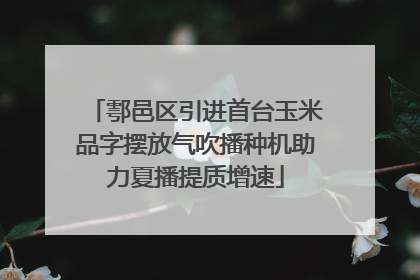 鄠邑区引进首台玉米品字摆放气吹播种机助力夏播提质增速