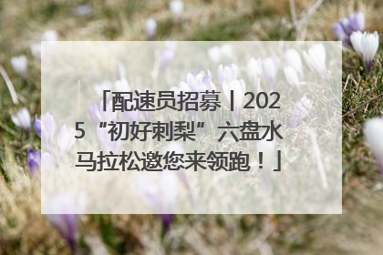 配速员招募丨2025“初好刺梨”六盘水马拉松邀您来领跑！