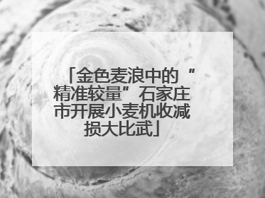 金色麦浪中的“精准较量”石家庄市开展小麦机收减损大比武