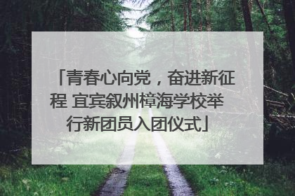 青春心向党，奋进新征程 宜宾叙州樟海学校举行新团员入团仪式