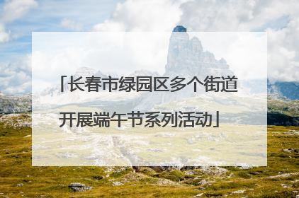 长春市绿园区多个街道开展端午节系列活动