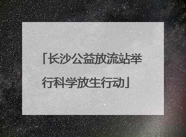 长沙公益放流站举行科学放生行动