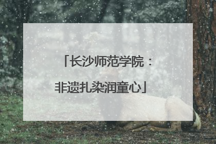 长沙师范学院：非遗扎染润童心