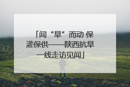 闻“旱”而动 保灌保供——陕西抗旱一线走访见闻