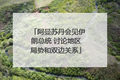 阿曼苏丹会见伊朗总统 讨论地区局势和双边关系