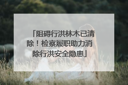 阻碍行洪林木已清除！检察履职助力消除行洪安全隐患