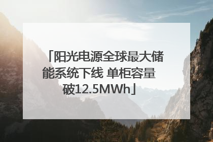 阳光电源全球最大储能系统下线 单柜容量破12.5MWh