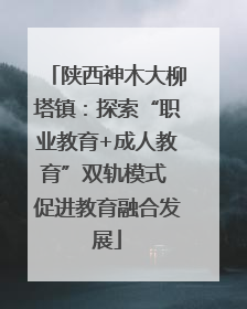 陕西神木大柳塔镇：探索“职业教育+成人教育”双轨模式 促进教育融合发展