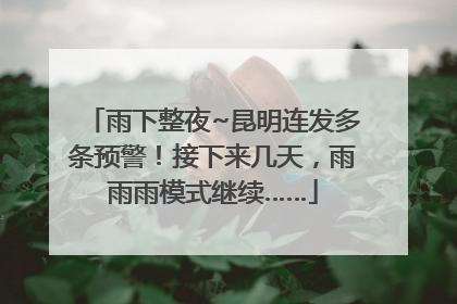 雨下整夜~昆明连发多条预警！接下来几天，雨雨雨模式继续……