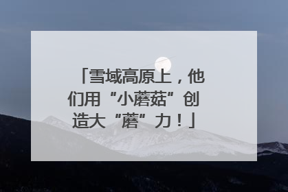 雪域高原上，他们用“小蘑菇”创造大“蘑”力！