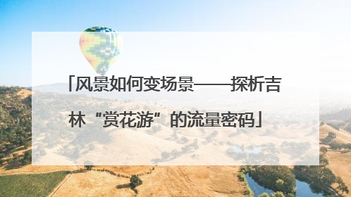 风景如何变场景——探析吉林“赏花游”的流量密码