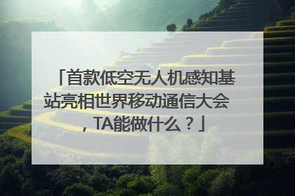首款低空无人机感知基站亮相世界移动通信大会，TA能做什么？