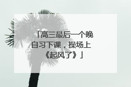 高三最后一个晚自习下课，操场上《起风了》