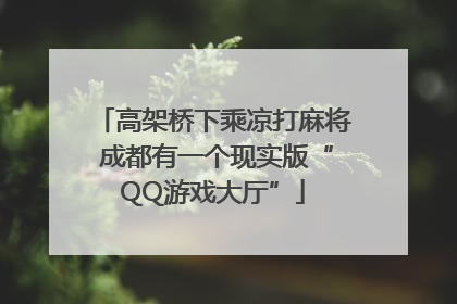 高架桥下乘凉打麻将 成都有一个现实版“QQ游戏大厅”