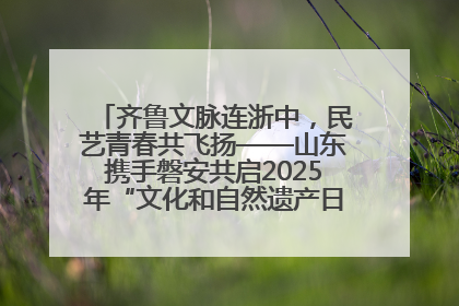 齐鲁文脉连浙中，民艺青春共飞扬——山东携手磐安共启2025年“文化和自然遗产日”系列活动