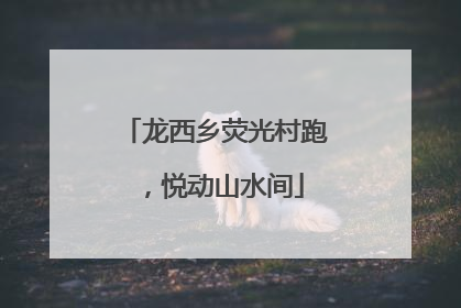 龙西乡荧光村跑，悦动山水间
