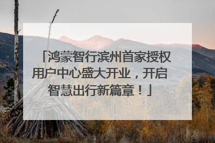 鸿蒙智行滨州首家授权用户中心盛大开业，开启智慧出行新篇章！