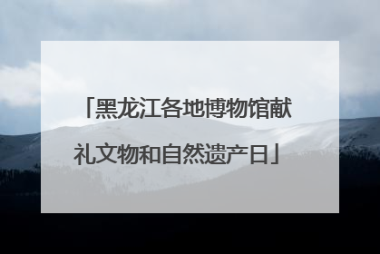 黑龙江各地博物馆献礼文物和自然遗产日