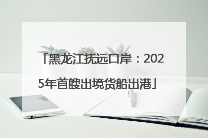 黑龙江抚远口岸：2025年首艘出境货船出港