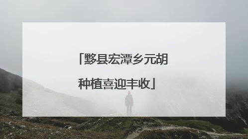 黟县宏潭乡元胡种植喜迎丰收