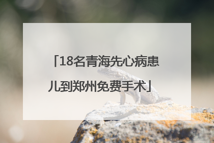 18名青海先心病患儿到郑州免费手术