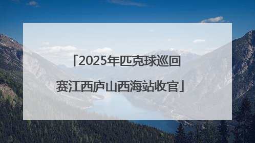 2025年匹克球巡回赛江西庐山西海站收官