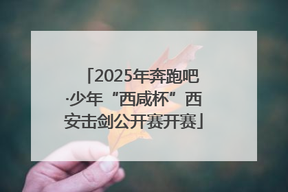 2025年奔跑吧·少年“西咸杯”西安击剑公开赛开赛