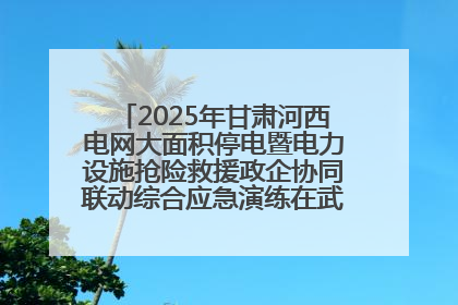 2025年甘肃河西电网大面积停电暨电力设施抢险救援政企协同联动综合应急演练在武威成功举行