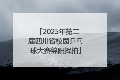 2025年第二届四川省校园乒乓球大赛绵阳挥拍