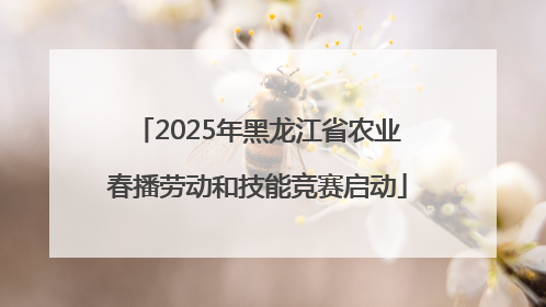 2025年黑龙江省农业春播劳动和技能竞赛启动