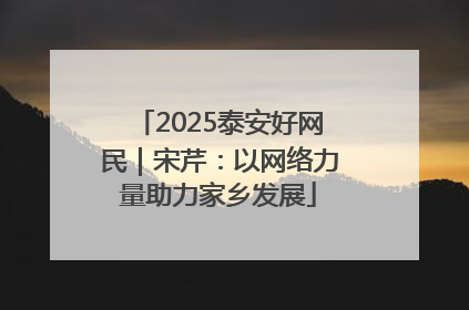 2025泰安好网民｜宋芹：以网络力量助力家乡发展
