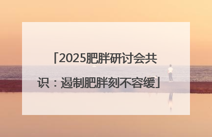 2025肥胖研讨会共识：遏制肥胖刻不容缓