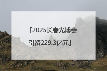 2025长春光博会引资229.3亿元