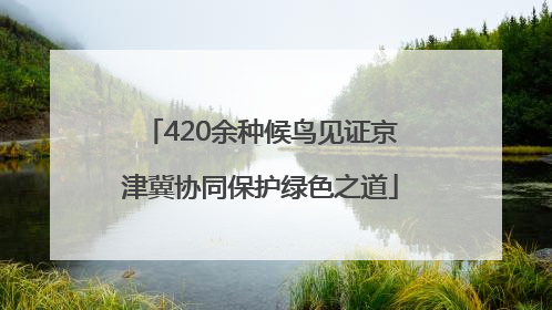 420余种候鸟见证京津冀协同保护绿色之道